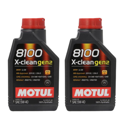 Branduri - Pachet 2 litri ulei Motul 8100 X-CLEAN GEN2 5W40 – Protecție avansată și performanță pentru motoare moderne pe benzină și diesel