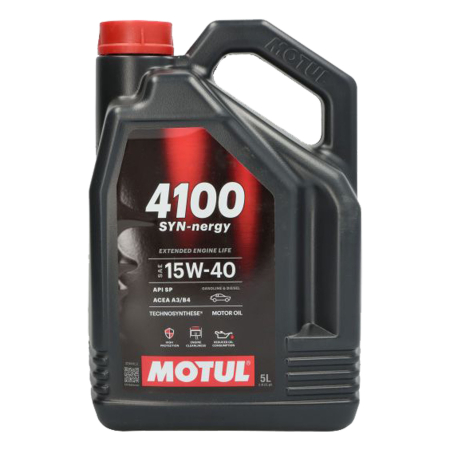 15W40 - Ulei Motul 4100 SYN-NER 15W40 5 litri – Protecție fiabilă și performanță constantă pentru motoare moderne