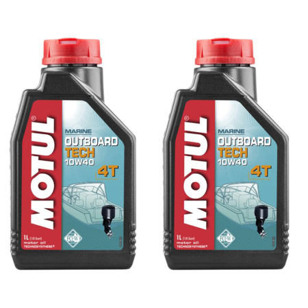 Ulei Motor - Pachet 2 litri ulei Motul Outboard Tech 4T 10W40 – Protecție fiabilă pentru motoare marine în 4 timpi