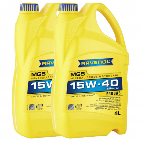 15W40 - Pachet 8 litri ulei Ravenol MGS Gasmotor 15W40