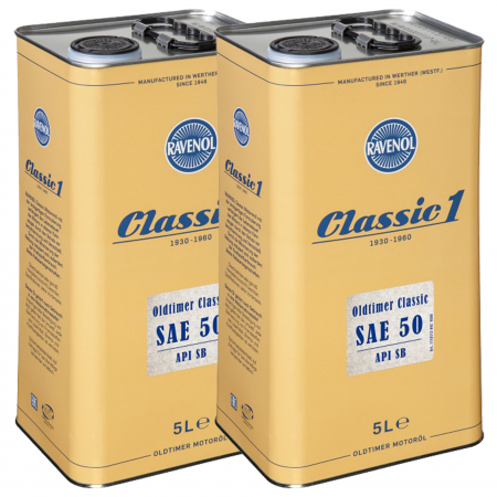Branduri - Pachet 10 litri ulei Ravenol Oldtimer Classic SAE50 API SB