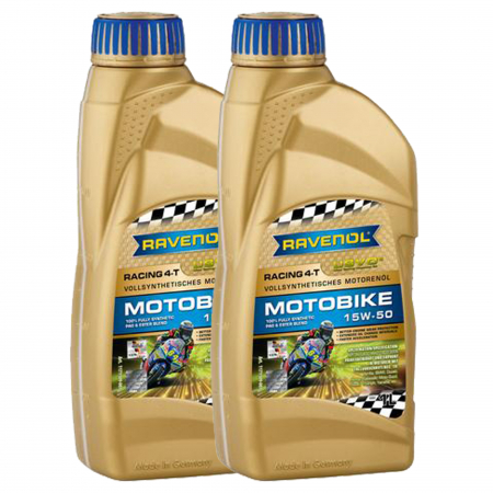 Consumabile Moto - Pachet 2 litri ulei Ravenol Racing Motobike 4T USVO 15W50