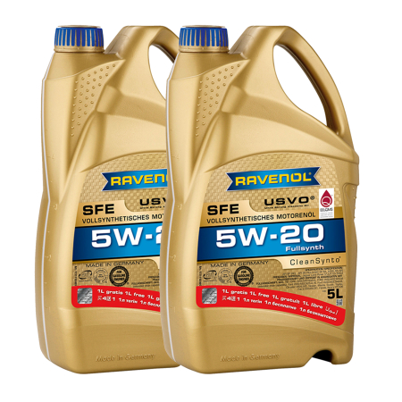 5W20 - Pachet 10 litri Ulei Ravenol SFE USVO 5W20 (8+2 gratis)