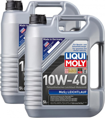 Branduri - Pachet 10 litri Ulei semisintetic Liqui Moly MoS2 Leichtlauf 10W40