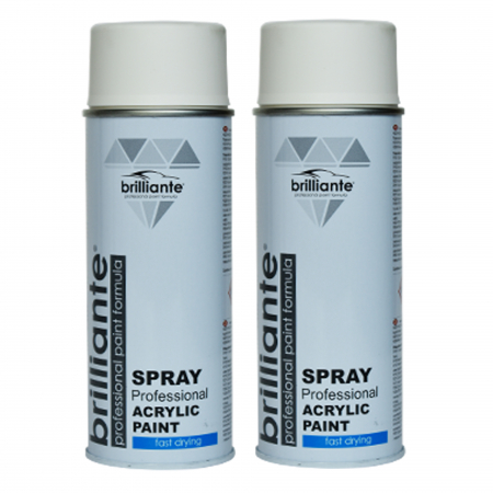 Branduri - Pachet 2 x Vopsea acrilica Brilliante Spray Alb Put Mat RAL 9010 400 ml
