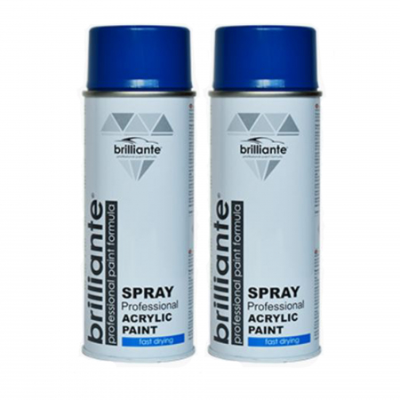 Vopsea Auto - Vopsea Brilliante Spray Albastru Trafic RAL 5017 400 mlPachet 2 x Vopsea Brilliante Spray Albastru Trafic RAL 5017 400 ml