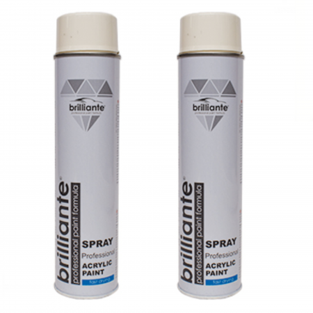 Pachete si promotii - Pachet 2 x Vopsea Spray Acrilică Brilliante Alb Pur Lucios RAL 9010 600 ml