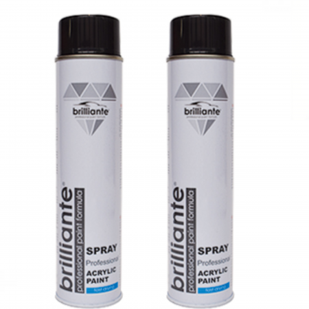 Pachete si promotii - Pachet 2 x Vopsea Spray Acrilică Brilliante Negru Lucios RAL 9005 600 ml
