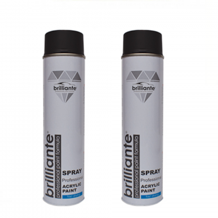 Pachete si promotii - Pahet 2 x Vopsea Spray Acrilică Brilliante Negru Mat RAL 9005 600 ml