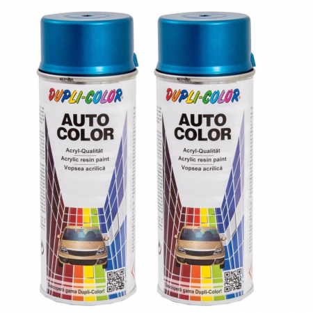 Vopsea Auto - Pachet 2 x Vopsea spray auto Dacia albastru electric metalizată Dupli Color 350 ml