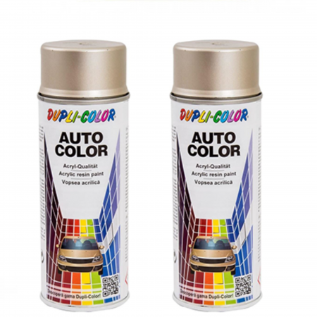 Vopsea Auto - Pachet 2 x Vopsea spray auto Dacia crem auriu metalizată Dupli Color 350 ml