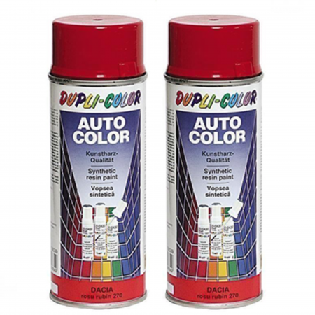 Vopsea Auto - Pachet  2 x Vopsea Spray Auto Dacia Roșu 275 Dupli Color 350 ml