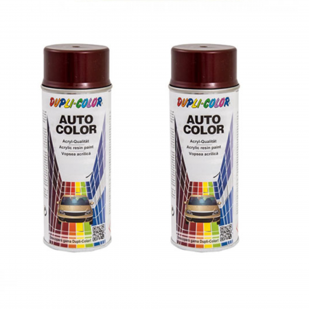 Vopsea Auto - Pachet 2 x Vopsea spray auto Dacia roșu indian metalizată Dupli Color 350 ml
