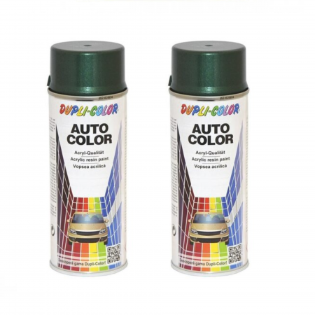 Vopsea Auto - Pachet 2 x Vopsea Spray Auto Dacia Verde Dragon Metalizată Dupli Color 350 ml