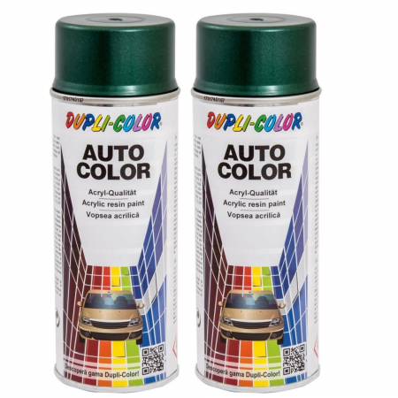 Vopsea Auto - Pachet 2 x Vopsea spray auto Dacia verde malachit metalizată Dupli-Color 350 ml