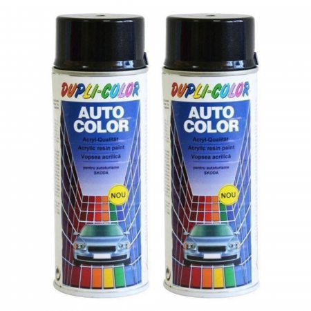 Vopsea Auto - Pachet 2 x Vopsea Spray Auto Dupli-Color Skoda Negru Magic 9910