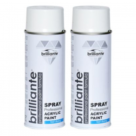 Vopsea Auto - Pachet 2 x Vopsea Spray Brilliante Alb Gri RAL 9002 400 ml