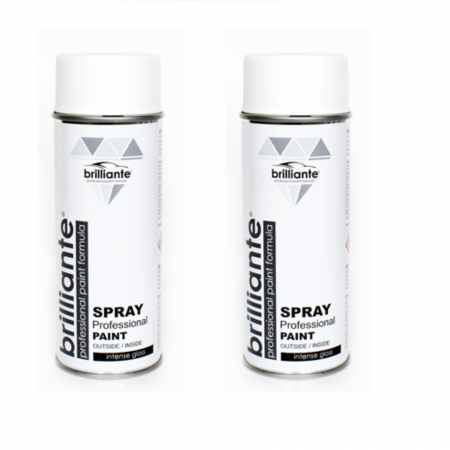 Vopsea Auto - Pachet 2 x Vopsea Spray Brilliante Alb Pur Mat RAL 9010 400 ml