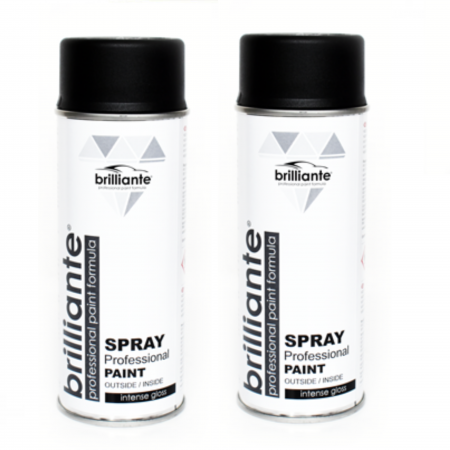 Vopsea Auto - Pachet 2 x Vopsea Spray Brilliante Cauciucată Negru 400 ml