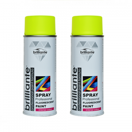 Vopsea Auto - Pachet 2 x Vopsea Spray Brilliante Fluorescentă Galben 400 ml