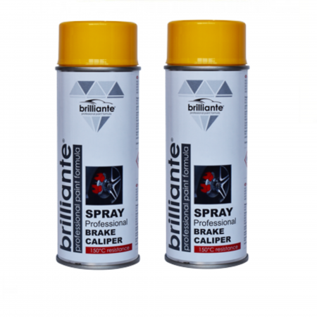 Pachete si promotii - Pachet 2 x Vopsea Spray Brilliante Galben pentru Etriere Frâne RAL 1023 400 ml