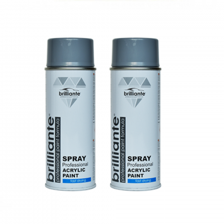 Vopsea Auto - Pachet 2 x Vopsea Spray Brilliante Gri Argintiu RAL 7001 400 ml
