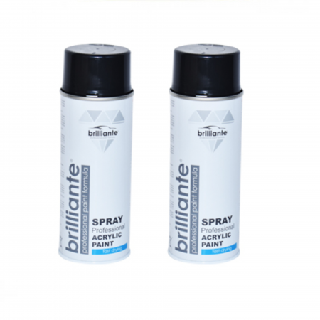 Vopsea Auto - Pachet 2 x Vopsea Spray Brilliante Gri Negru RAL 7021 400 ml