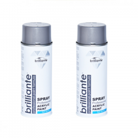 Vopsea Auto - Pachet 2 x Vopsea Spray Brilliante Gri Semnal RAL 7004 400 ml