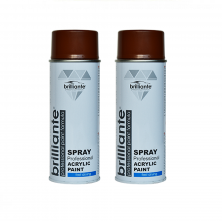 Vopsea Auto - Pachet 2 x Vopsea Spray Brilliante Maro Teracota RAL 8003 400 ml