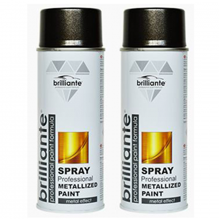 Vopsea Auto - Pachet 2 x Vopsea Spray Brilliante Metalizata Negru 400 ml