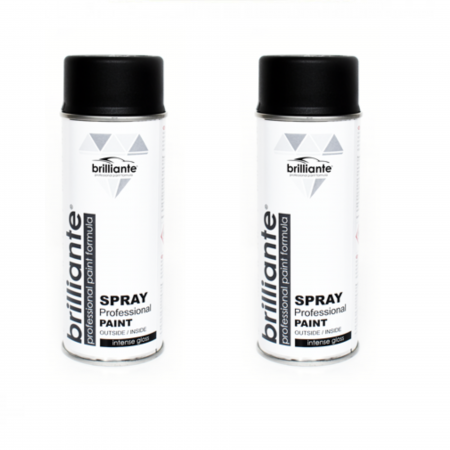 Vopsea Auto - Pachet 2 x Vopsea Spray Brilliante Negru Mat RAL 9005 400 ml