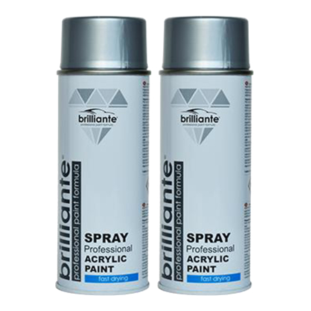 Vopsea Auto - Pachet 2 x Vopsea spray Brilliante RAL 900 Aluminiu White 400 ml