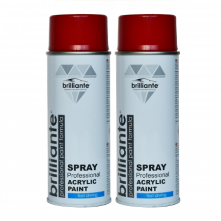 Vopsea Auto - Pachet 2 x Vopsea Spray Brilliante Roșu Carmin RAL 3002 400 ml