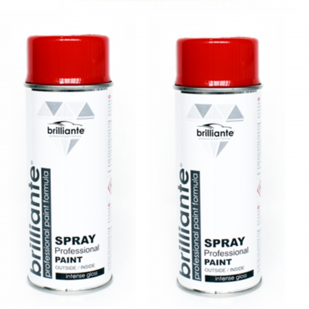 Vopsea Auto - Pachet 2 x Vopsea Spray Brilliante Roșu Foc RAL 3000 400 ml