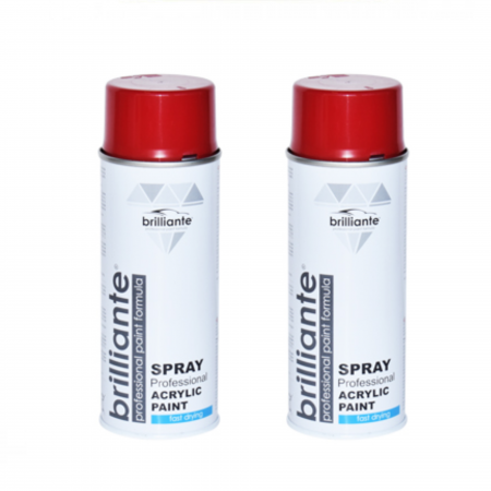 Vopsea Auto - Pachet 2 x Vopsea Spray Brilliante Roșu Rubin RAL 3003 400 ml