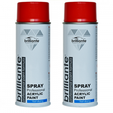 Vopsea Auto - Pachet 2 x Vopsea Spray Brilliante Roșu Trafic RAL 3020 400 ml