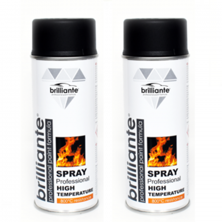 Pachete si promotii - Pachet 2 x Vopsea Spray Brilliante Temperaturi Înalte Negru 400 ml