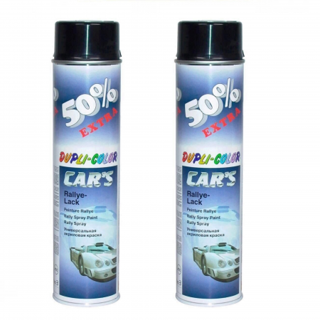 Vopsea Auto - Pachet 2 x Vopsea Spray Negru Lucios pentru Jante 600 ml Dupli Color