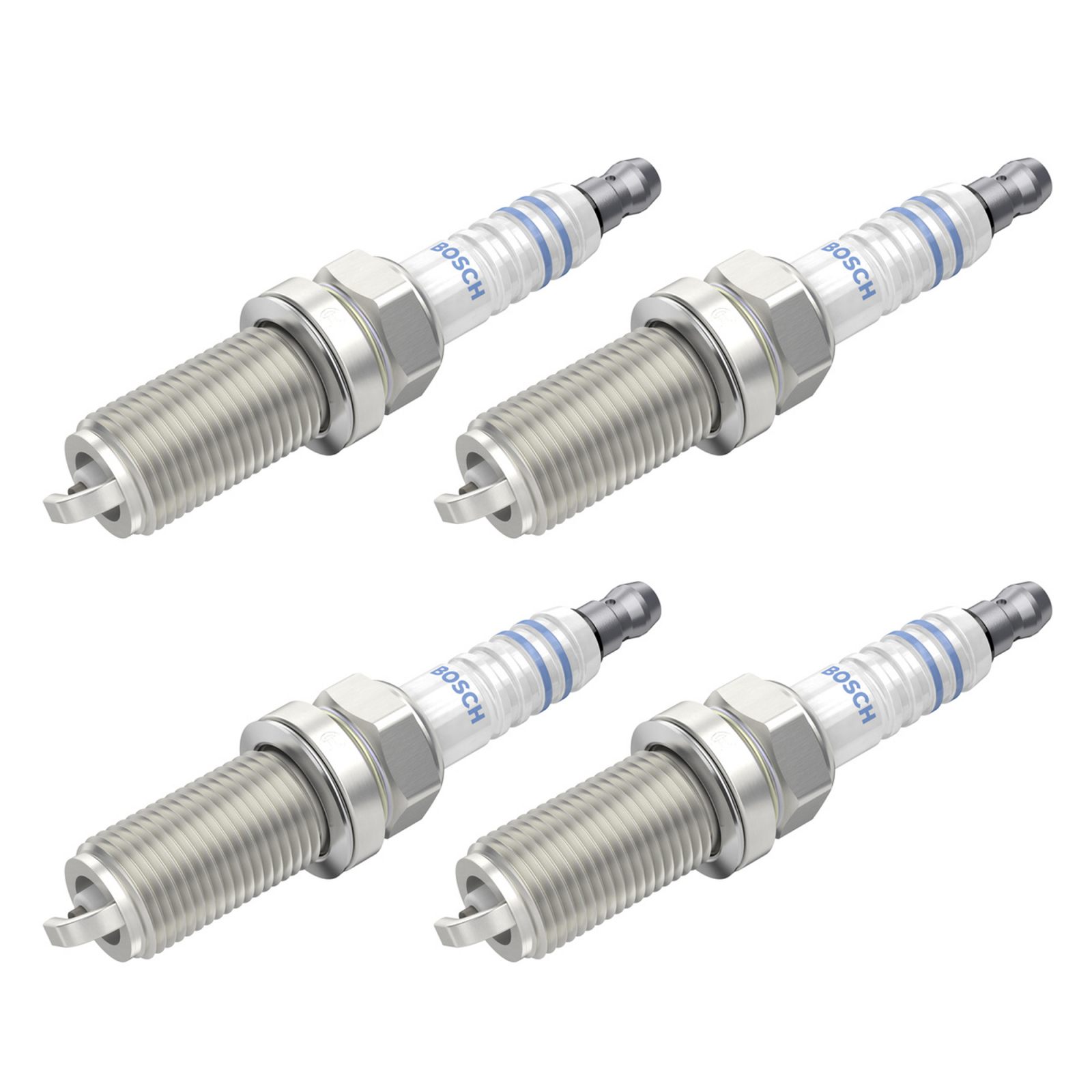 Set 4 bujii scanteie Bosch pentru Citroen C3, Xsara, Fiat Scudo, Hyundai ix35, Santa Fe, Sonata, Kia Sorento, Sportage, Nissan Almera, Micra, Primera,