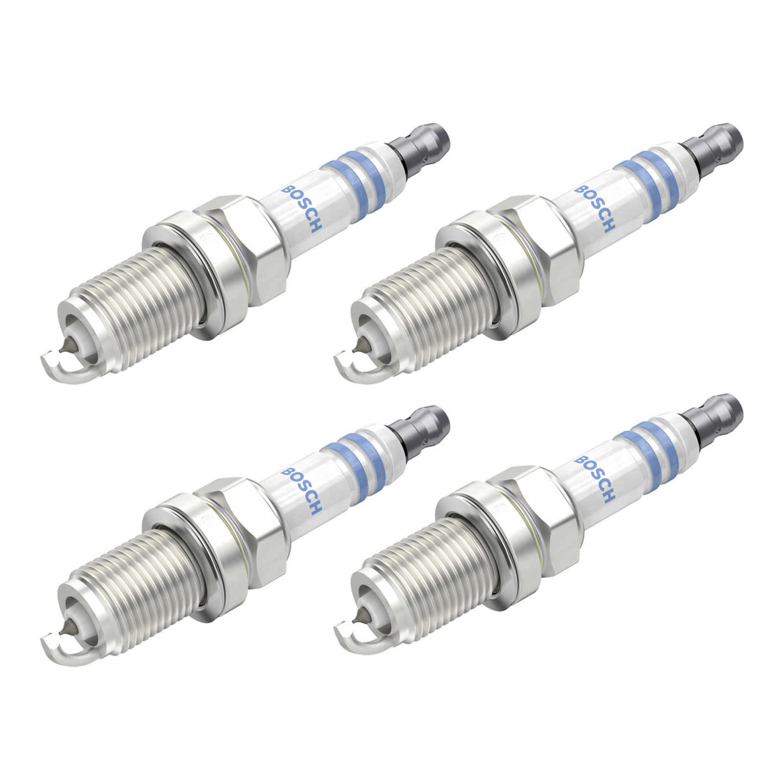 Set 4 bujii scanteie Bosch pentru Honda Civic, Hyundai ix55, Sonata V, Tucson, Kia Opirus, Sportage, Mitsubishi Eclipse, Lancer VIII, Outlander,