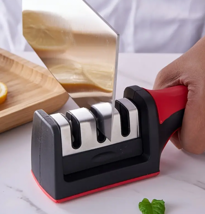 Aparat pentru ascutit cutite cu 3 fante, 18x6 cm [2]
