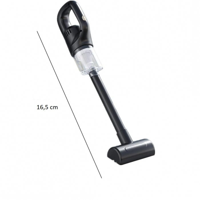 Aspirator Portabil fara Fir, Incarcare USB, Pentru Casa si Masina, Autonomie 45 min, Negru [2]
