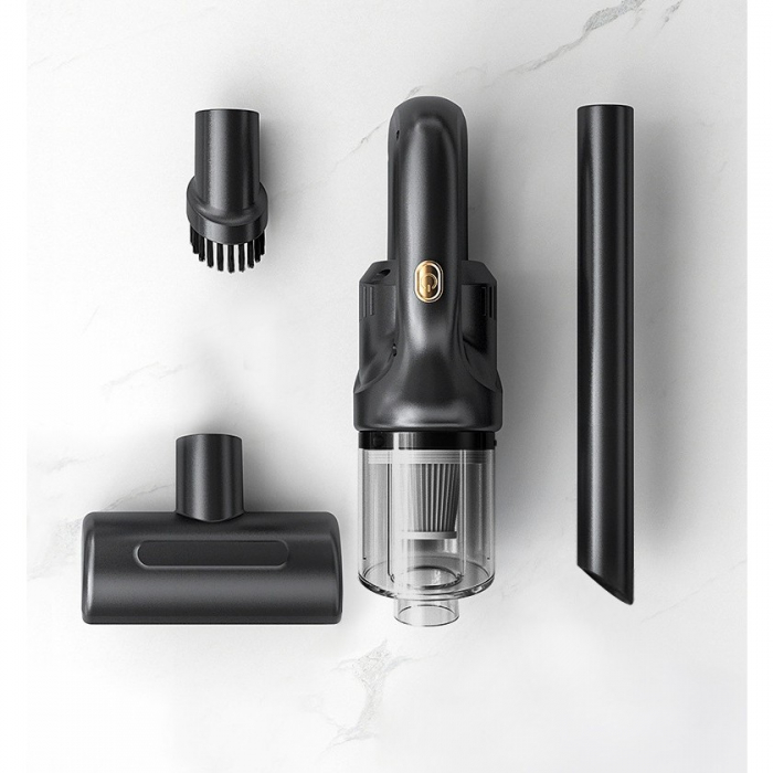 Aspirator Portabil fara Fir, Incarcare USB, Pentru Casa si Masina, Autonomie 45 min, Negru [5]