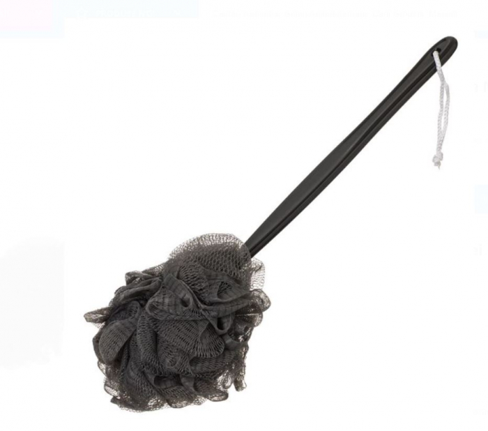 Burete de baie negru cu maner, 39 cm [2]