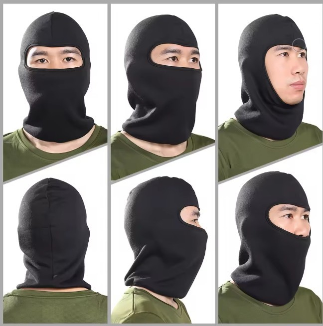 Cagula neagra fleece, calduroasa, ideala pentru sporturile de iarna, ciclism si drumetii [2]
