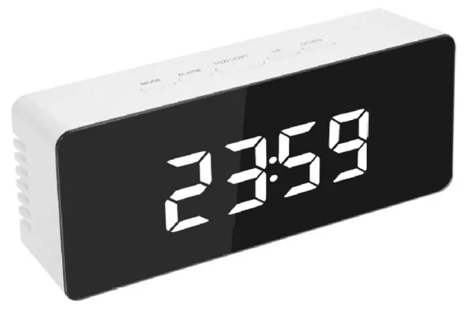 Ceas digital LED, afisare temperatura - umiditate, alimentare USB / 3 baterii AAA [2]