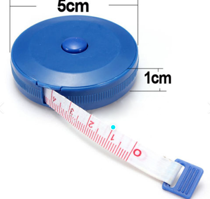 Centimetru croitorie, tip rola retractabila, albastru, 150 cm [2]