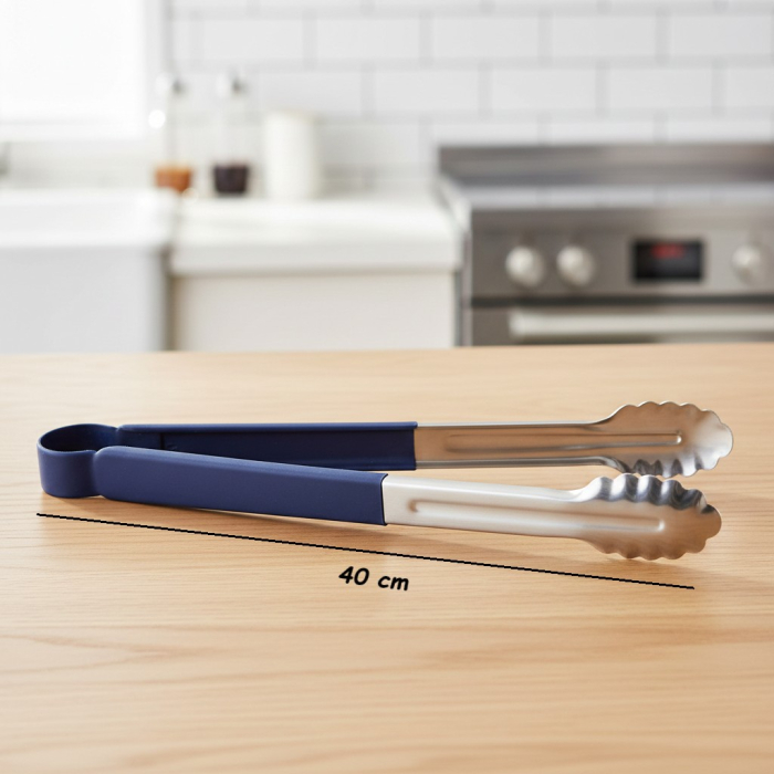 Cleste servire, otel inoxidabil, maner silicon, 40 cm [3]