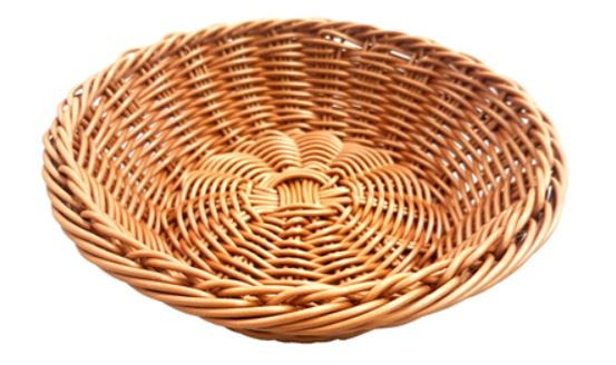 Cos rotund din polipropilena, impletit, 18x18x9 cm [2]