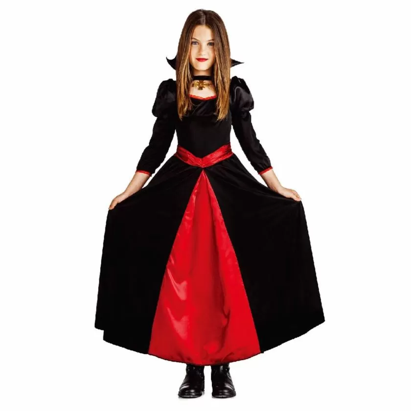 Costum Halloween, fete, rochie vampir, 8-10 ani [1]